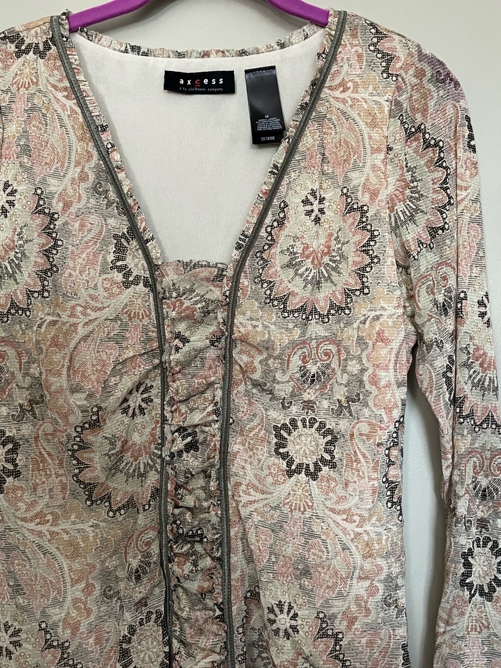 Patterned Long Sleeve Top - Picture 2 of 6